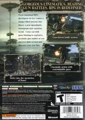 Resonance of Fate (USA) box cover back